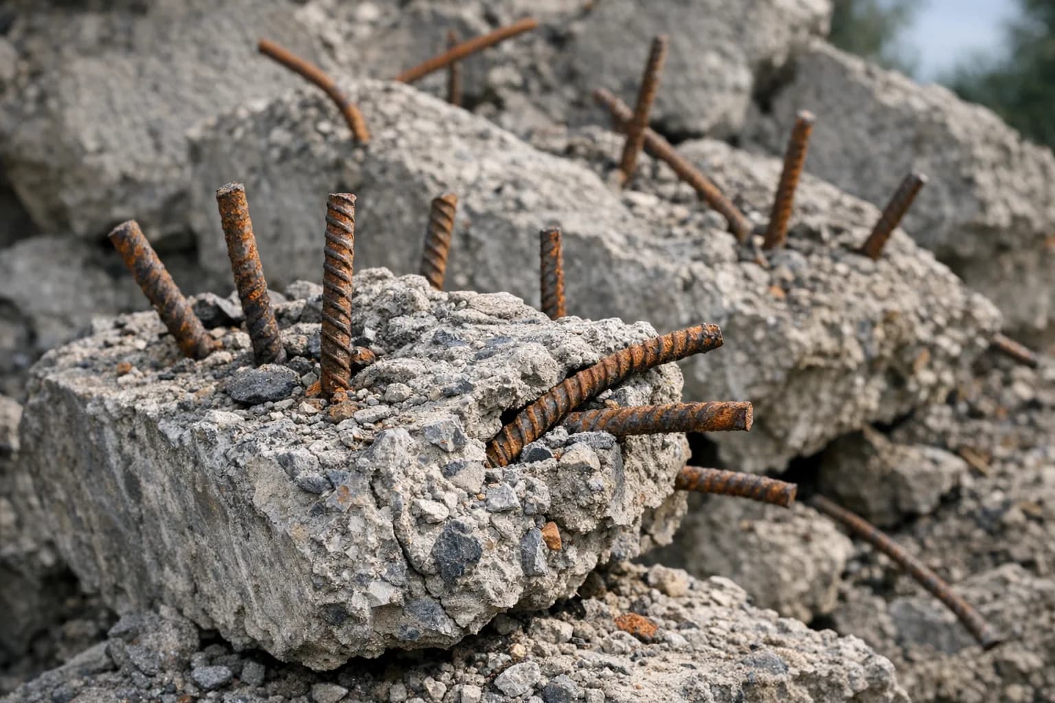 Concrete with Rebar recycling